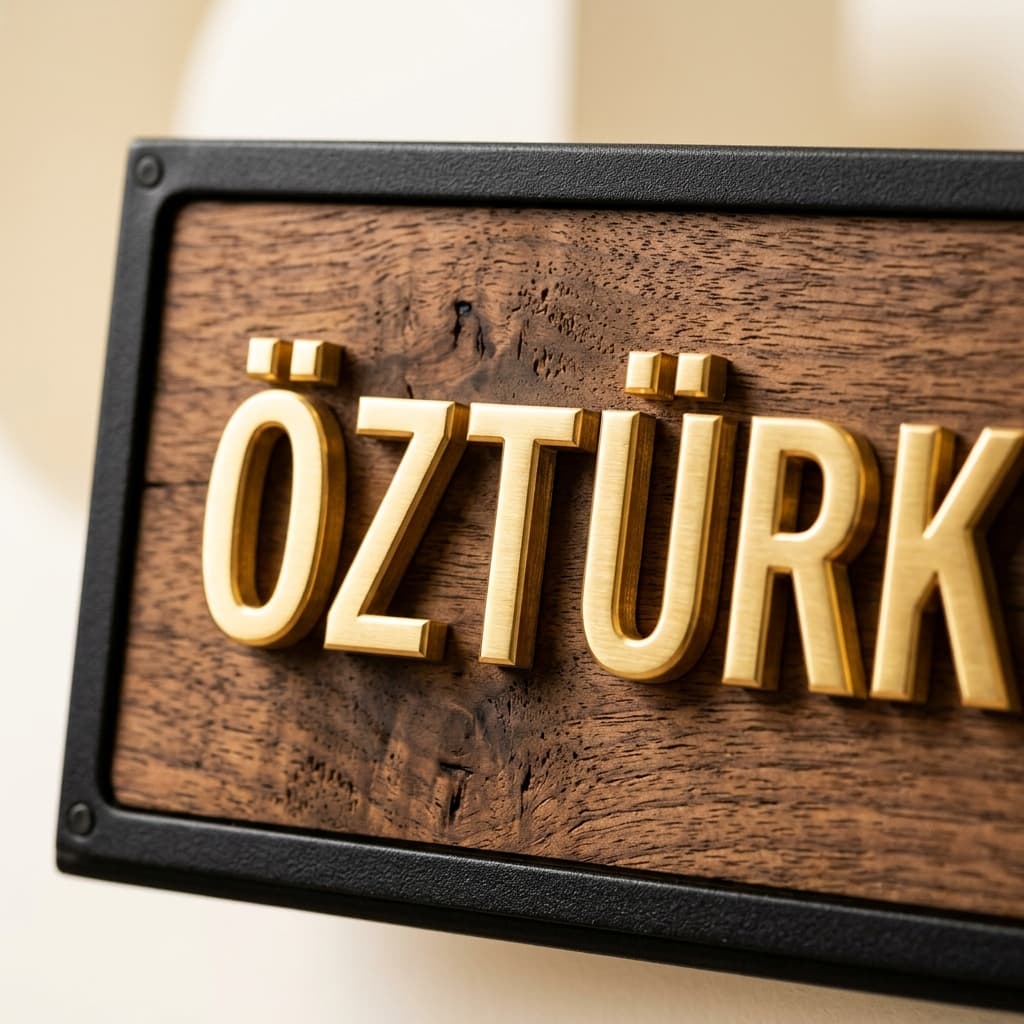 Yeni Eve Hediye: Kişiye Özel Kapı İsimliği detay 1