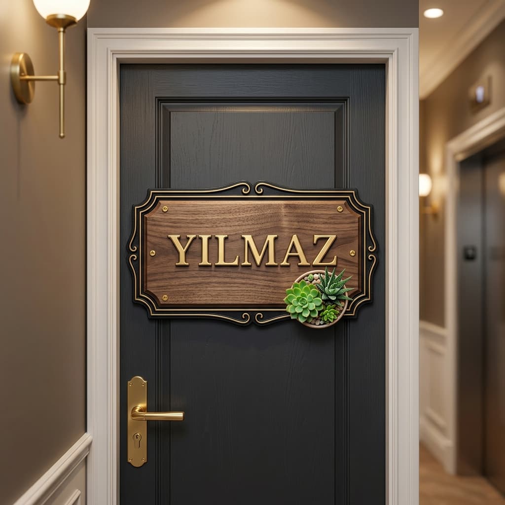 Yeni Eve Hediye: Kişiye Özel Kapı İsimliği