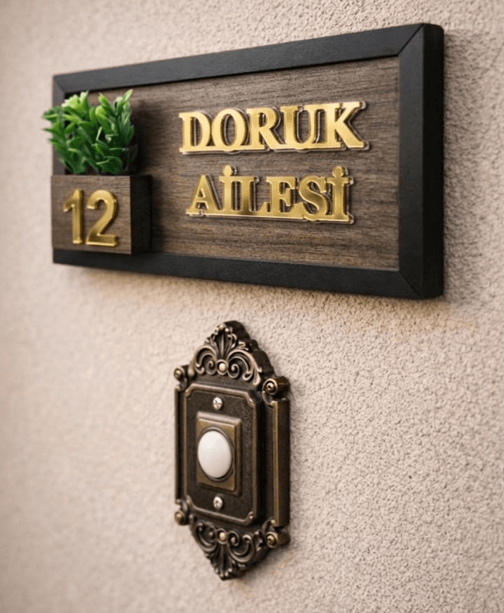 Çift Çiçekli İsimlik - Pembe