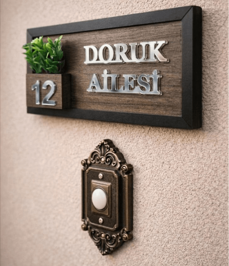 Modern Siyah İsimlik - Mat